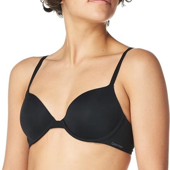 Calvin Klein Women's Perfectly Fit Flex Lightly Lined Demi Bra QF9005 - Black - Picture 1 of 2